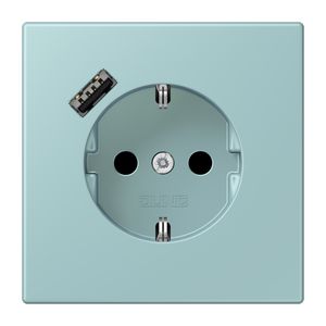 Wandcontactdoos met R/A + lader USB A Saf+ LC32033