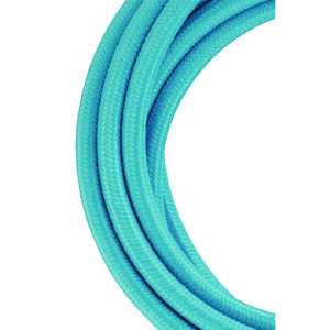 Lengte a 3m. Textielsnoer 2C 2x0,75mm² Sky blauw