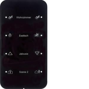 Tastsensor KNX-touch geconfig. 4-v berker R.1 glas zwart