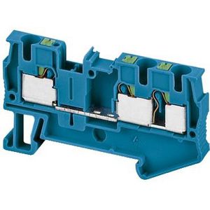 Doorvoer klemmenblok 4mm² 32A Enkel niveau Push-in VVE=50