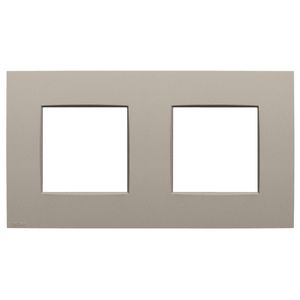 2-voudige afdekplaat met 71mm centerafstand Niko Intense claystone textured