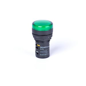 Signaallamp op paneel boogvormige kop cap. groen 110V AC