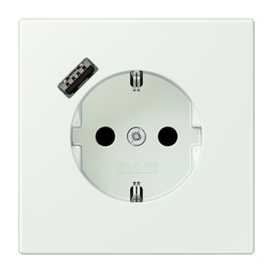 Wandcontactdoos met R/A + lader USB A Saf+ LC32024