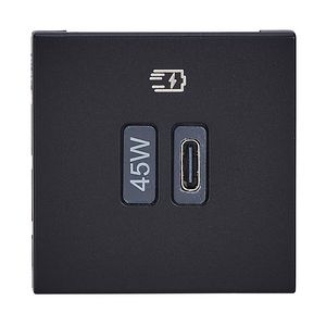 USB lader 45W C mat zwart Mosaic