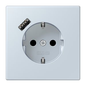 Wandcontactdoos met R/A + lader USB A Saf+ LC32023