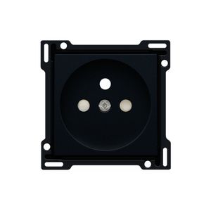 Afwerkingsset stopcontact penaarde/besch.afsl. black