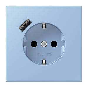 Wandcontactdoos met R/A + lader USB A Saf+ LC32021