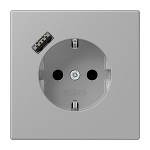 Wandcontactdoos met R/A + lader USB A Saf+ LC32012