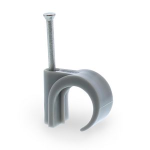 Doos a 100st. Spijkerclip voor flexbuis 16mm t/m 19mm grijs