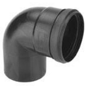 Bocht luchttoevoer 80mm mof-spie 90° zwart