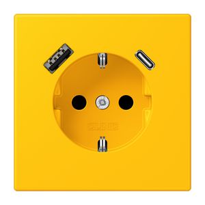 Wandcontactdoos met R/A + lader USB A+C Saf+ LC4320W