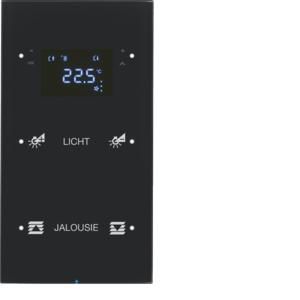 Tastsensor KNX-touch therm. geconfig. 2-v berker R.3 zwart