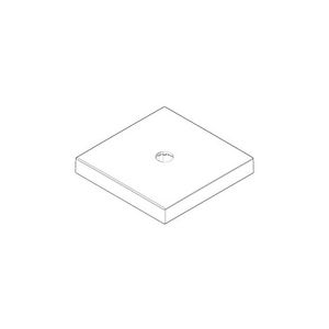 Rozet v. greep 60x60x9mm chr