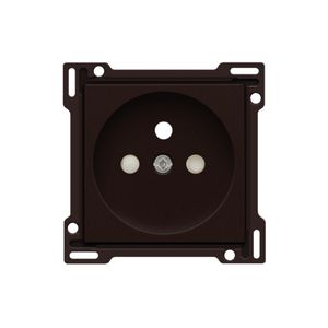 Afwerkingsset stopcontact penaarde/besch.afsl. D.brown