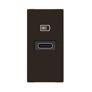 USB lader C 20W 1 module zwart Mosaic