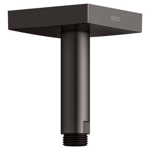 Douchearm plafOnd vierkant rozet 100mm titaanzwart geborsteld
