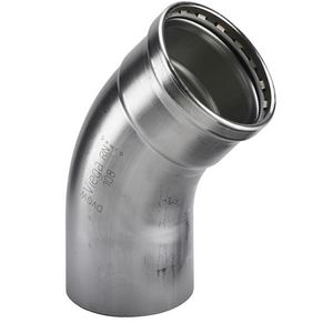 Insteekbocht 45° SANPRESS Inox XL spie x persaansluiting 64mm