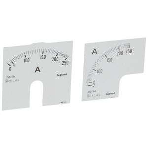 Schaalverdeling 0-250A inbouw Amperemeter