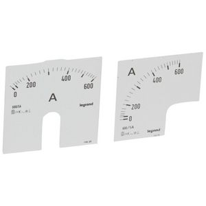 Schaalverdeling 0-600A inbouw Amperemeter