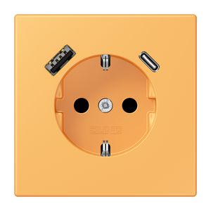 Wandcontactdoos met R/A + lader USB A+C Saf+ LC4320L