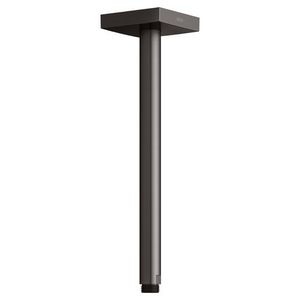 Douchearm plafOnd vierkant rozet 300mm titaanzwart geborsteld