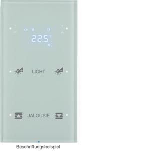Tastsensor KNX-touch therm. geconfig. 2-v berker R.3 glas