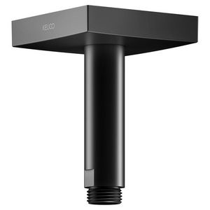 Douchearm plafOndaansl. 1/2" vierkant rozet  100mm zwart