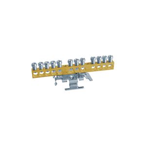 Aansluitblok onbedekt metaal DIN rail clip 12x10mm²