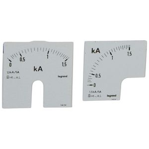 Schaalverdeling 0-1500A inbouw Amperemeter