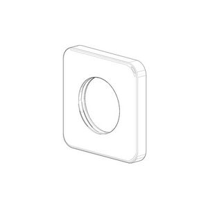 Rozet v. inbouwklep 64x64x10mm chr