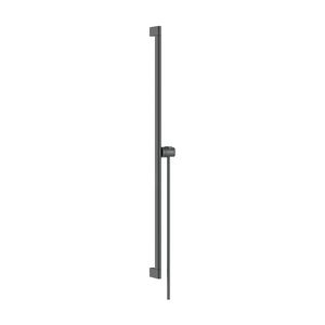 Unica Glijstang S Puro 90cm met easy slide handdouchehouder en Isiflex doucheslang 160cm Brushed Black Chrome