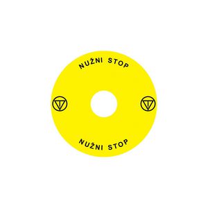 Noodstopssticker opening Ex9P1 H cirkel 90mm Ex9P1 H S9RS