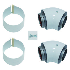 Bocht 45° 80/125mm alu