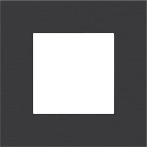 Enkelvoudige afdekplaat Pure alu black