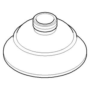 Rozet 55x28mm Dark Platinum gebors.