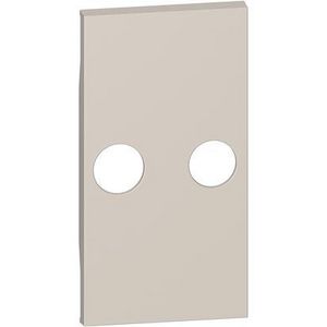 Sierplaat TV-R contactdoos zand 2 modulen LivingNow