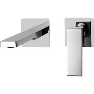 Inbouw ELLE wandkraan 2-gats RH-rozetten uitl=200mm chroom