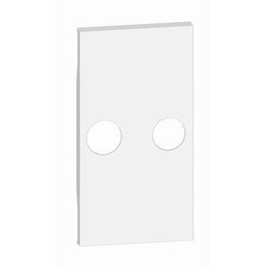 Sierplaat TV-R contactdoos wit 2 modulen LivingNow