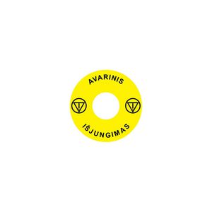 Noodstopssticker opening Ex9P1 H cirkel 60mm Ex9P1 H S6LT
