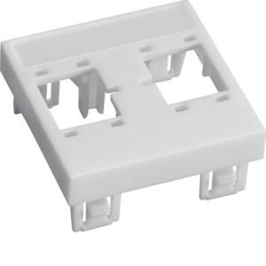 Montageplaat 2xRJ45 in 45x45mm kunststof