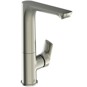 Connect Air wastafelmengkraan hoge uitloop zonder waste silver storm (rvs look)