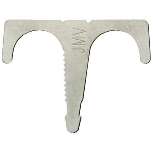 Inslagbeugel dubbel 16/20mm blank met kartel VVE=250
