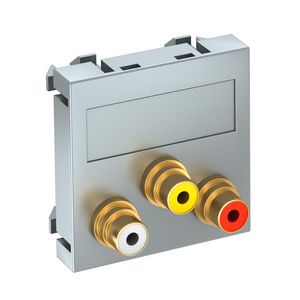 Draagplaat audio 3x kop. connect.-connect. 45x45mm 6105192