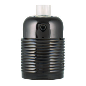 Lamphouder Alu Metal screw E27 zwart
