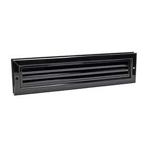 ALU deurrooster 470x121mm zwart