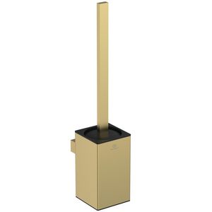 closetborstelgarnituur rechthoekig wandmontage brushed gold (mat goudkleurig)