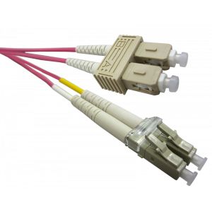 SC LC duplex OM4 50/125 LSOH 2.8mm RAL4003 1.0mtr.