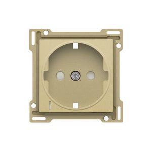 Afwerkingsset stopcontact randaarde besch/spanning gold