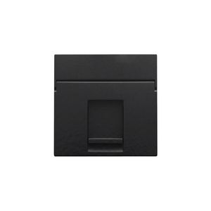 Centraalplaat data 1x RJ piano black coated