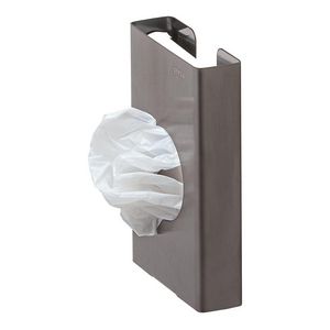 Houder zwart geborst. v. hyg. zak NEMOX BRUSHED BLACK METAL